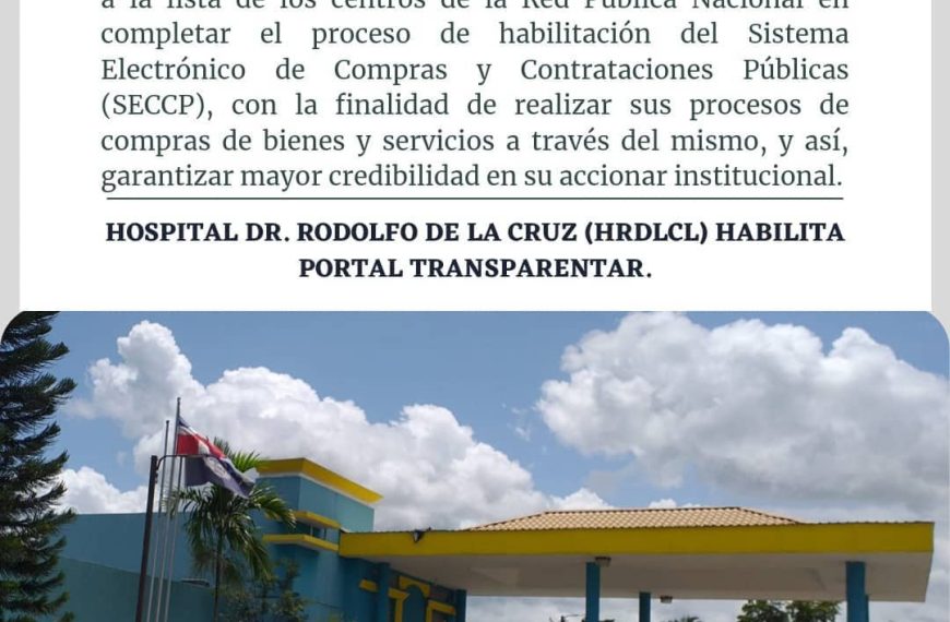 Hospital Rodolfo de la Cruz Lora habilita portal transparentar